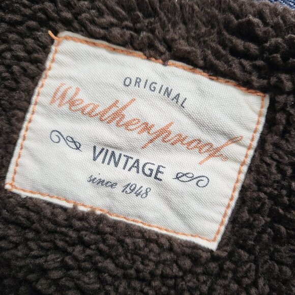 Weatherproof Vintage Corduroy Jacket Mens XL Sherpa Lined Button Up Plaid - Picture 4 of 16